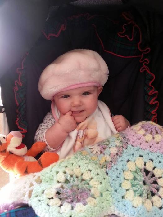 Baby with big hat