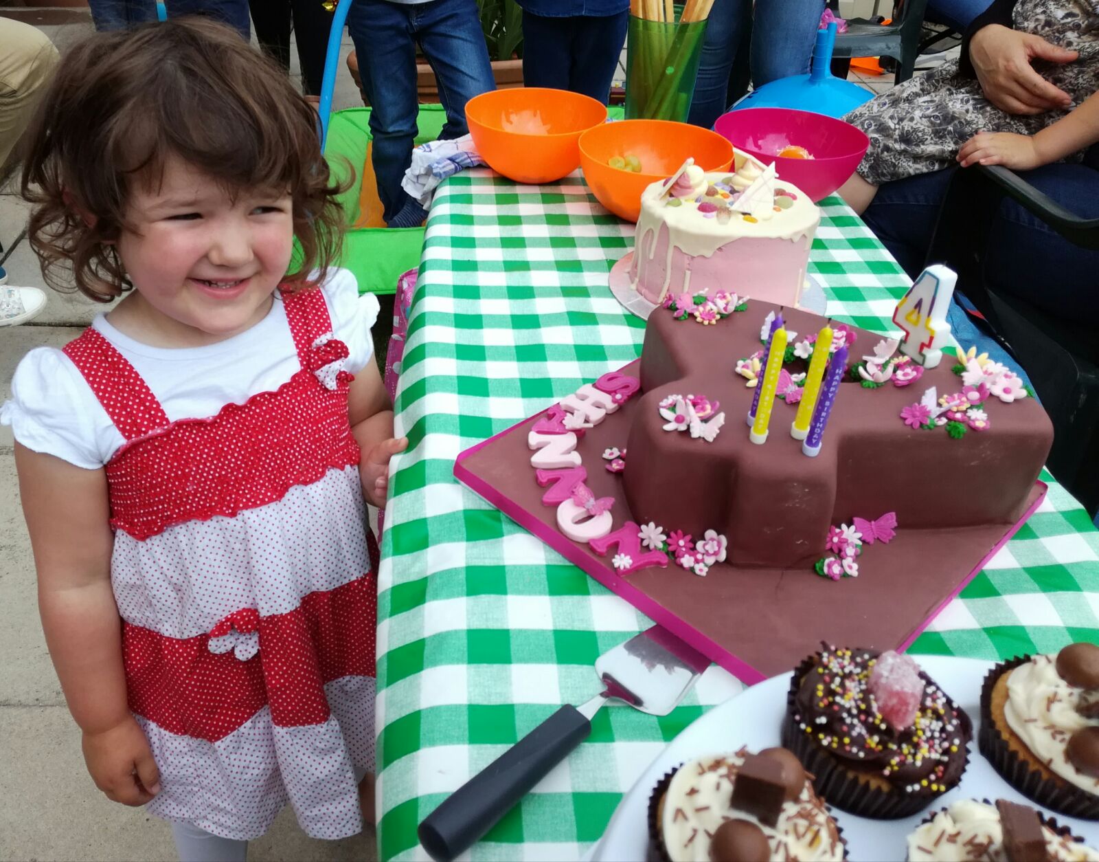 Birthday Girl with Cake