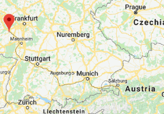 Bad Kreuznach to Salzburg