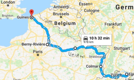 Egnach to Calais